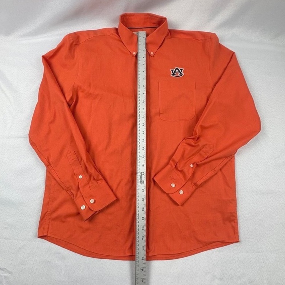Cutter & Buck Auburn Tigers NCAA Orange‎ Button Down Shirt Mens Lg - Picture 9 of 14